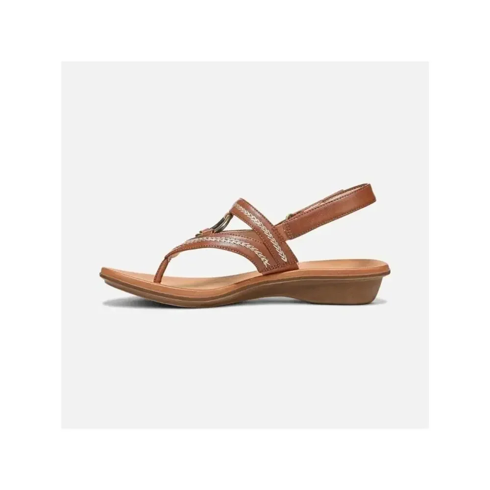 Soul Naturalizer Women's Sunny Faux Leather Flat Sandals, Toffee Size 8.5M